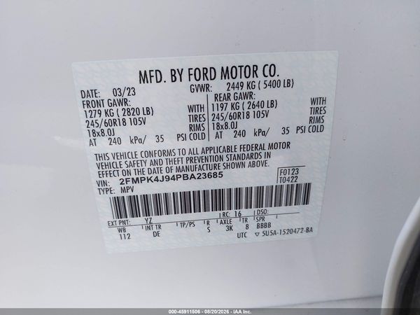 2023 FORD EDGE SEL — I9
