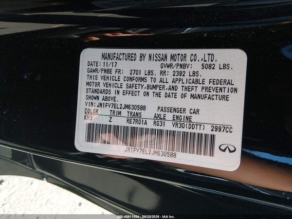 2018 INFINITI Q60 3.0T RED SPORT 400