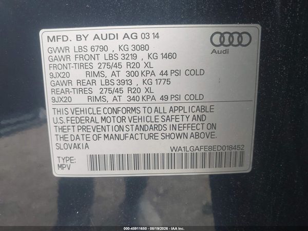 2014 AUDI Q7 3.0T PREMIUM