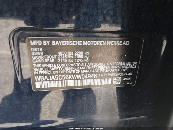 2019 BMW 530I