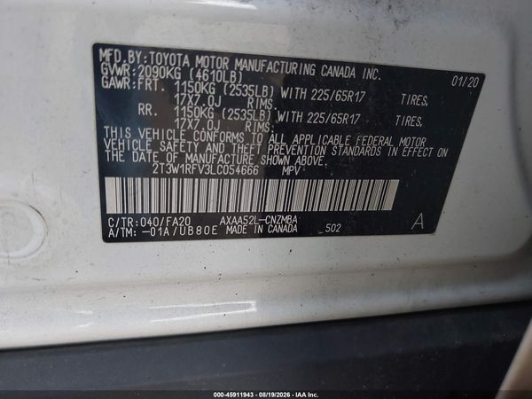2020 TOYOTA RAV4 XLE