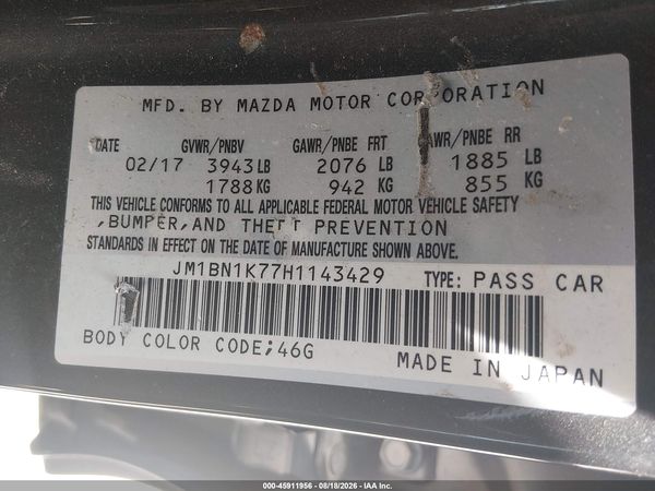 2017 MAZDA MAZDA3 SPORT