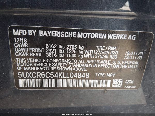 2019 BMW X5 XDRIVE40I
