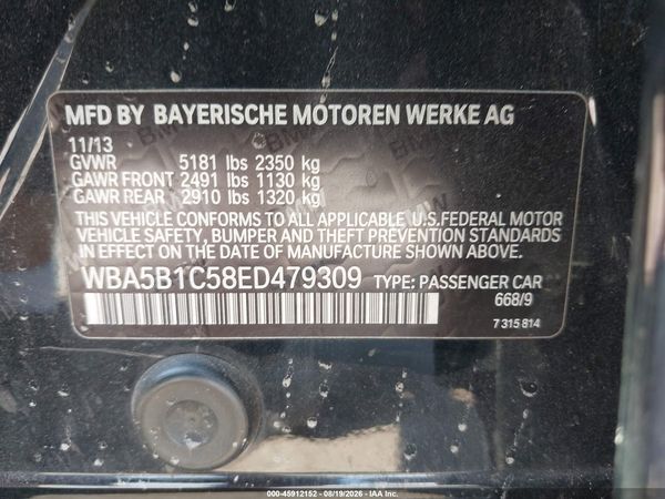 2014 BMW 535I