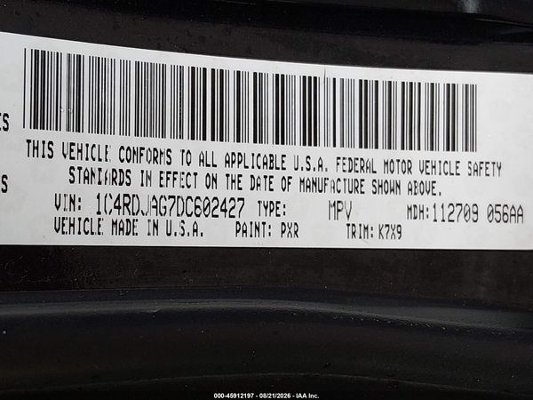 2013 DODGE DURANGO SXT