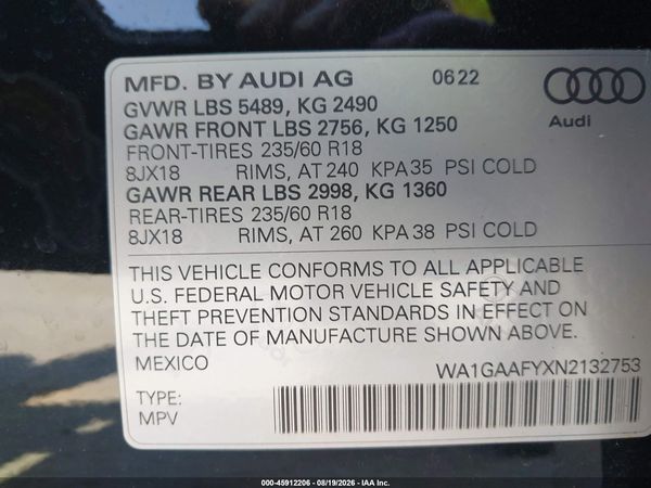 2022 AUDI Q5