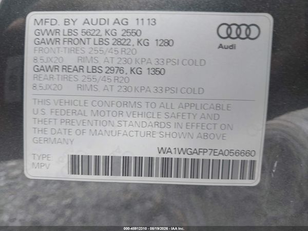 2014 AUDI Q5 3.0T PREMIUM PLUS