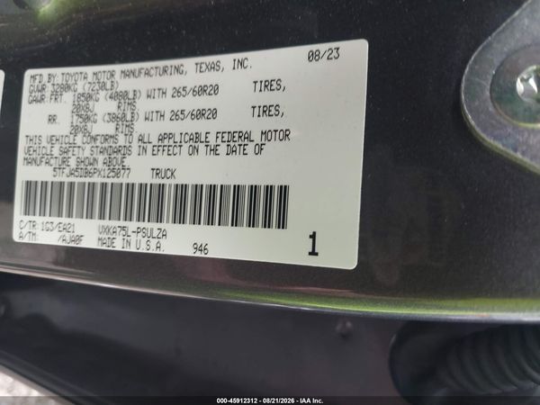 2023 TOYOTA TUNDRA LIMITED — I9