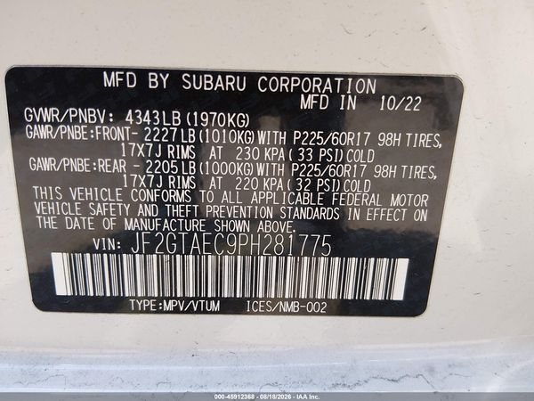 2023 SUBARU CROSSTREK PREMIUM