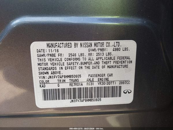 2017 INFINITI Q50 3.0T RED SPORT 400
