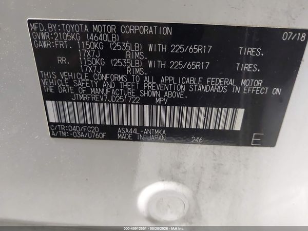 2018 TOYOTA RAV4 XLE