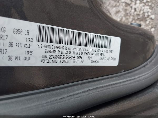 2016 DODGE GRAND CARAVAN SE PLUS