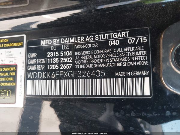 2016 MERCEDES-BENZ E 400 E400