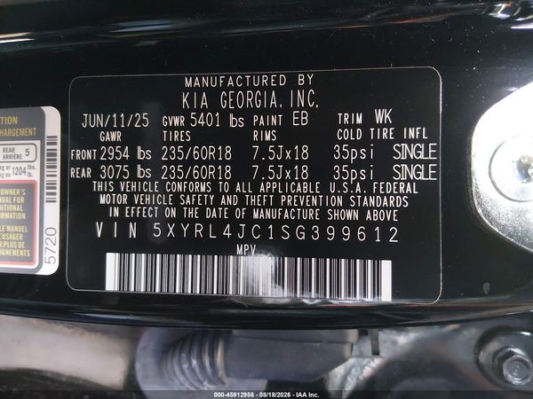 2025 KIA SORENTO S