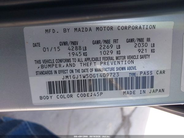 2016 MAZDA MAZDA6 I GRAND TOURING