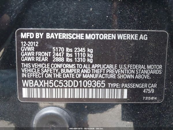 2013 BMW 528I XDRIVE