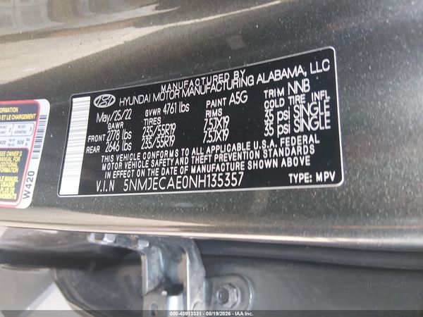 2022 HYUNDAI TUCSON LIMITED