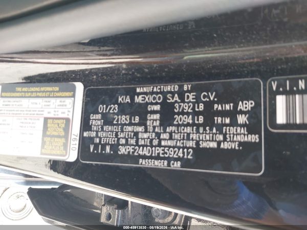 2023 KIA FORTE LXS