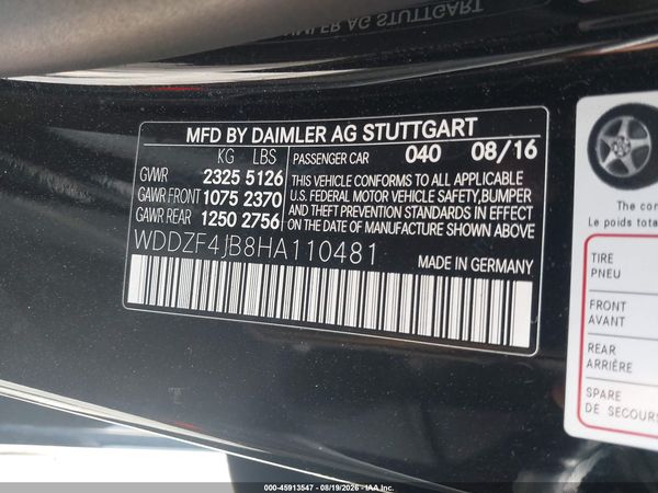 2017 MERCEDES-BENZ E 300 E300