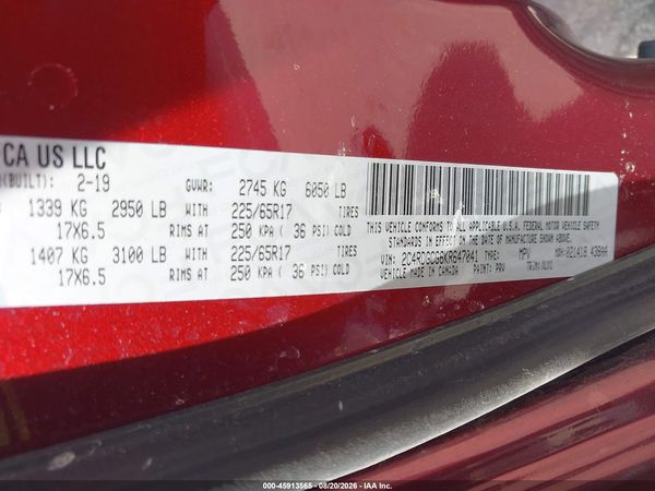 2019 DODGE GRAND CARAVAN SXT