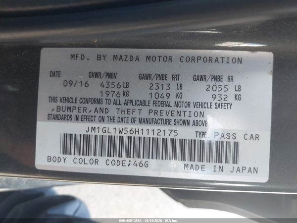 2017 MAZDA MAZDA6 GRAND TOURING