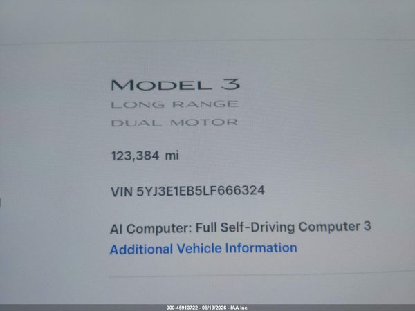 2020 TESLA MODEL 3