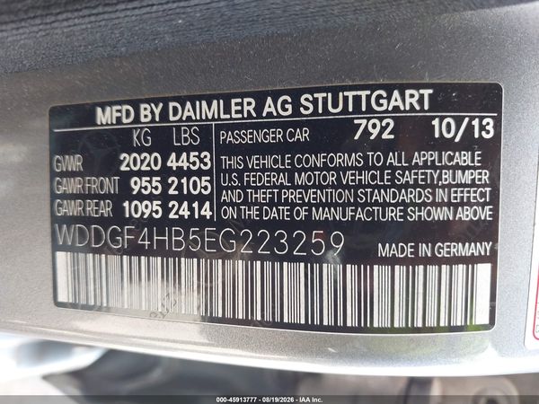 2014 MERCEDES-BENZ C 250 SPORT