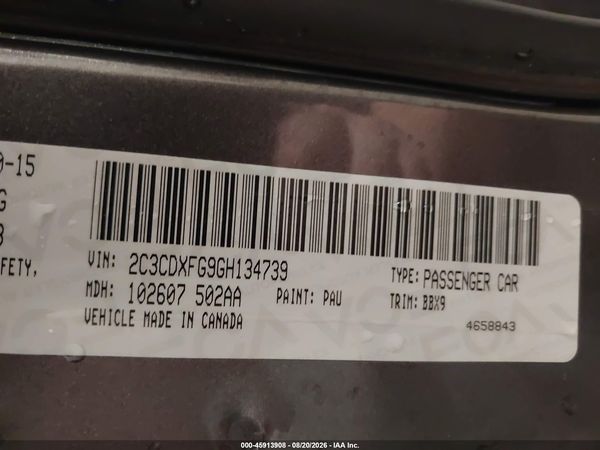 2016 DODGE CHARGER SE