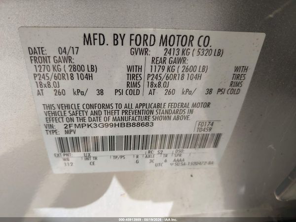 2017 FORD EDGE SE