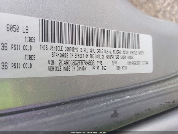 2015 DODGE GRAND CARAVAN SE PLUS