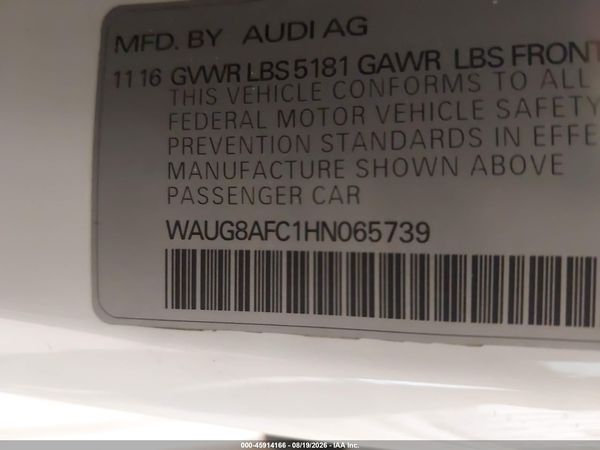 2017 AUDI A6 PREMIUM PLUS