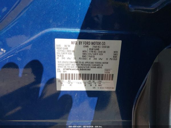 2020 FORD EDGE TITANIUM — I9
