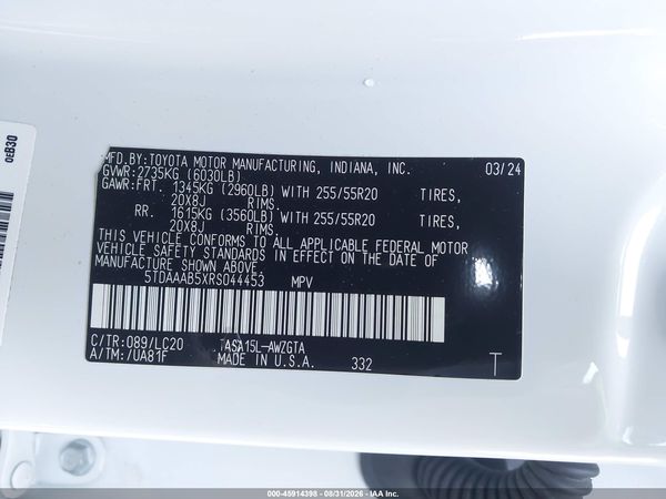2024 TOYOTA GRAND HIGHLANDER LIMITED