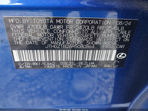 2024 LEXUS IS 350 F SPORT — I9
