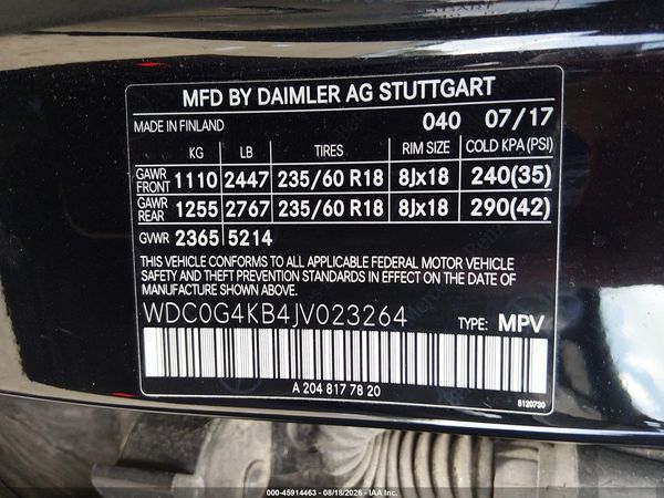 2018 MERCEDES-BENZ GLC 300 4MATIC