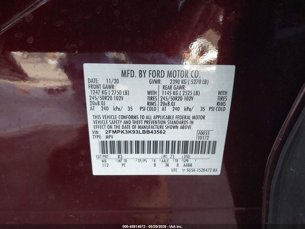 2020 FORD EDGE TITANIUM