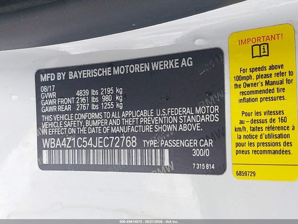 2018 BMW 430I — I9