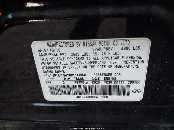 2017 INFINITI Q50 3.0T PREMIUM — I9
