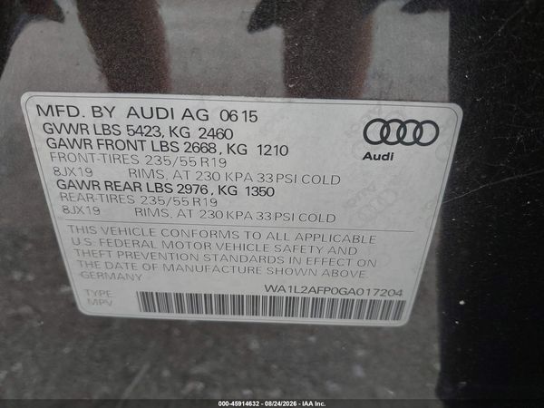 2016 AUDI Q5 2.0T PREMIUM