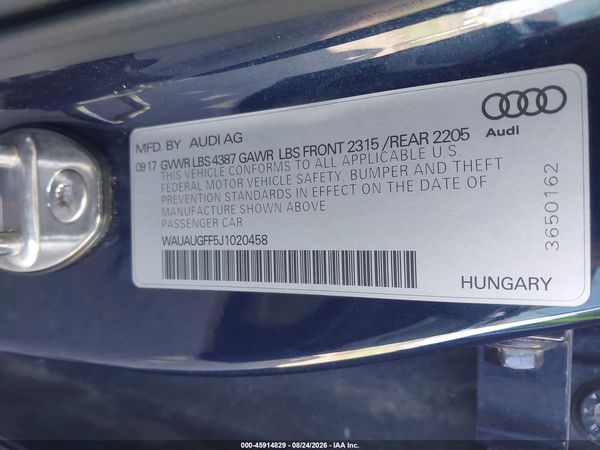 2018 AUDI A3