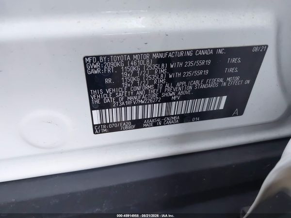 2021 TOYOTA RAV4 XLE PREMIUM — I9