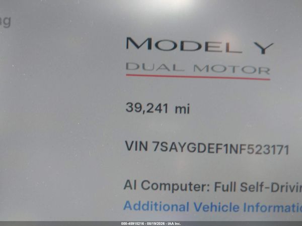 2022 TESLA MODEL Y