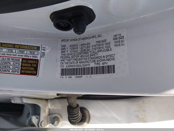 2016 HONDA CR-V LX