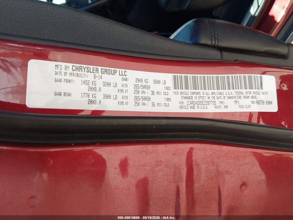 2014 DODGE DURANGO LIMITED — I9