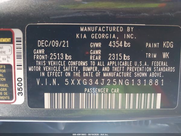 2022 KIA K5 EX