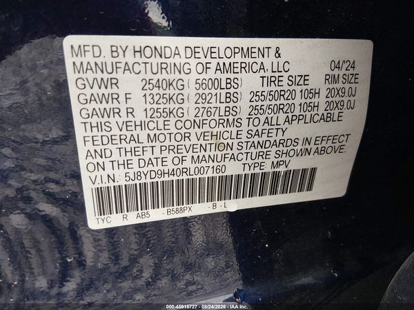 2024 ACURA MDX TECHNOLOGY PACKAGE — I9