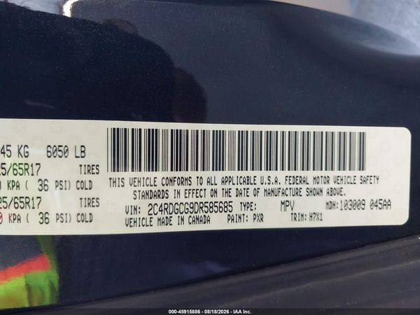 2013 DODGE GRAND CARAVAN SXT