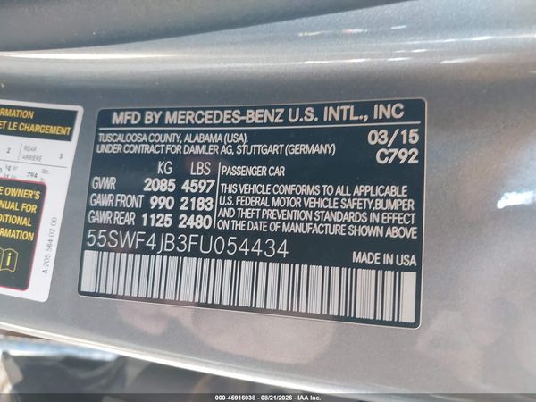 2015 MERCEDES-BENZ C 300 Base