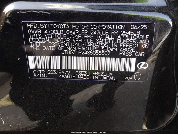 2025 LEXUS IS 350 F SPORT