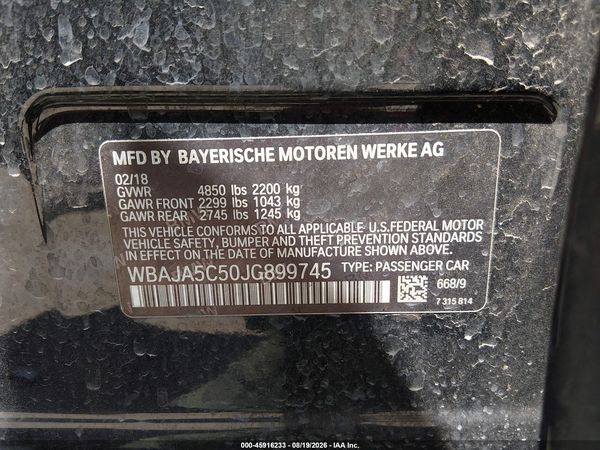 2018 BMW 530I